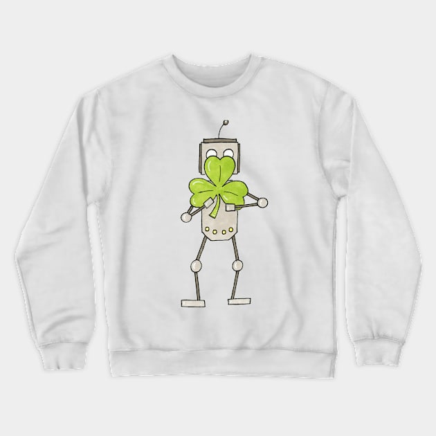 Clover Robot Crewneck Sweatshirt by CuteBotss